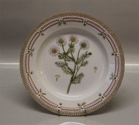 Flora Danica Danish Porcelain 20-3549 Traditional Dinner Plate: Chrysanthemum 
inodarum L . New # 624 10" (From the year 1975)
