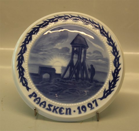 B&G Easter Plate from 1916. 18.5 cm / 7 3/8" Rooster Crowing