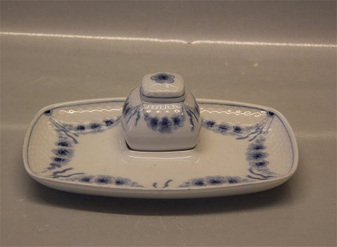 B&G Blå Empire porcelæn Skrivesæt - blækhus med låg og original indsats 22 x 15 
cm SOLGT

