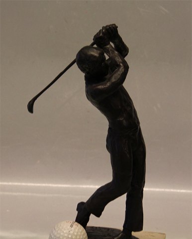 Royal Copenhagen Bronze statuette Sterett-Gittings Kelsey Golfspiller