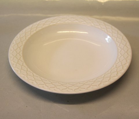 322 Soup rim plate 20.5 cm /8" Palet Cordial White  Nissen Kronjyden B&G 
Quistgaard  Stoneware