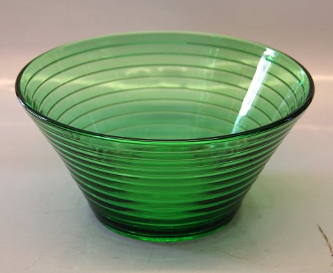 Broksoe, Holmegaard glass 1938-1941, design Jacob E Bang Blue  Bowl 11.5 x 24 cm