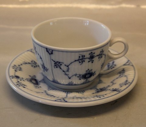 Blue Fluted Danish Porcelain 2187-1 Cup  6 x 9 cm & saucer 15.7 cm Hotel
