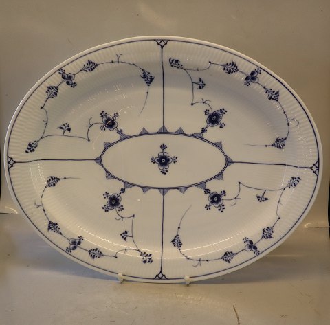 102-1  Serving paltter 37 x 48 cm Pre 1898 Blue Fluted Danish Porcelain
