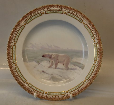 239-3549 "Polar Bear"  Dinner plate 25.5 cm Fauna Danica "Thalarctos maritimus", 
Game Plates  1st. Factory (1962) Fauna Danica Danish Porcelain