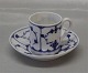B&G Blue Traditional porcelain Ribbed 106 High cup and saucer 0.75 dl