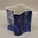 Royal COpenhagen 513 213-5832 Modern blue vase 13.5 x 12 cm Signed Grethe Meyer 
OCean
