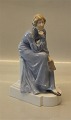 Royal Copenhagen figurine 0435 RC Woman sitting, Thinking Chr. Thomsen 1903 23 
cm