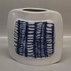 B&G Porcelain B&G 5405 Oval modern vase with blue decoration 9 x 19 cm Else Kamp 
Jensen