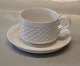 305 Coffee cup, 1.5 dl & saucer Palet, White - cordial  Nissen Kronjyden B&G 
Quistgaard  Stoneware 
