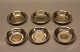 Sterling Silver Trays 7 cm With coins from Denmark, Sweden and Netherland