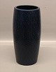 Aluminia kunstfajance 2648 Marselis Høj blå vase 27,5 cm, cylindrisk med 
rude/dråbemønster, Nils Thorsson 1953