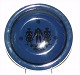 G-3 Round dish 34 cm, blue
 Silhuettes - Paper cuts by HC Andersen Royal Copenhagen Aluminia  Faience