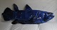 Den Blå Fisk af Jeanne Grut, Aluminia 3239  Blå Fisk Fajance 118 cm lang (lige 
version) Jeanne Grut 1963 1060311