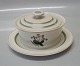 Quaking Grass # 884 Royal Copenhagen 884-9733 Butter bowl with dish on fixed 
stand 17 cm