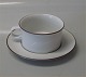 Brown Domino porcelain  14911 Tea cup  5.5 x 10 cm  and saucer 16 cm   Royal 
Copenhagen 
