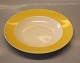 Susanne Yellow Aluminia Faience Soup plate 23.2 cm, Yellow and white, Susanne