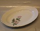 B&G Victor Hugo - vild rose på hvidt porcelæn med guldkant 018 Ovalt fad 26 cm