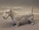 Meissen Blanc de Chine porcelænshund Skye Terrier 12.5 x 19 cm Design E. Oehme