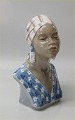 Dahl Jensen Buste Afrikansk kvindehoved 1211 19,5 cm