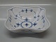 Blue Fluted Danish Porcelain 026-1 Square open vegetable bowl 21.5 cm (#578)
