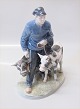 Royal Copenhagen figurine 1858 RC Boy with calves Chr. Thomsen 1917 23 x 18 cm
