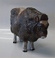 Small Aluminia Figurine 3149 RC Faience Musk Ox calf Jeanne Grut ca. 22 x 26 cm 
glazed