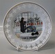 B&G porcelæn B&G 8721 1977 Carl Larssons platte - serie 1 - motiv nr. 1 
"Blomstervinduet" malt ca.1895, 21,5 cm