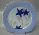 Royal Copenhagen 
RC Early blue under glaze fish plate with starfish and seaweed 24.5 cm painter 
16 pre 1898 (1212)