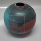Ipsen Danish Art Pottery 1843-1955 50 Round vase with Danit-glaze 15 cm Design 
Axel Sorensen 1933
