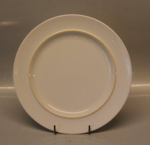 Yellow  3068 Luncheon plate 21 cm (621)  - Royal Copenhagen faience red top or 
yellow line -4 ALL Seasons