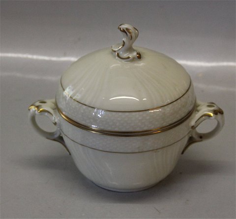 Curved #878 Cream with gold rim Royal Copenhagen Tableware 1865-878 Sugar bowl 5 
1/10" x 4 1/3"
