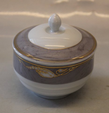 Royal Copenhagen  Grey Magnolia 161 Sugar bowl 6 x 9.5 cm with lid (160)