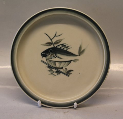 Matt Porcelain Aluminia 042-20 Round tray with "legs" 19.5 cm Fish decoration