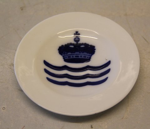 # Royal Copenhagen Collector Plate The Logo a Crown and three wavy lines 9.5 cm 
ca 1923-1935
