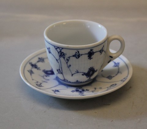 2022 Coffee Cup 5.5 x 7 cm ribbed - with 107 ribbed saucer 12.5 cm B&G Blue 
Traditional -  tableware Hotel