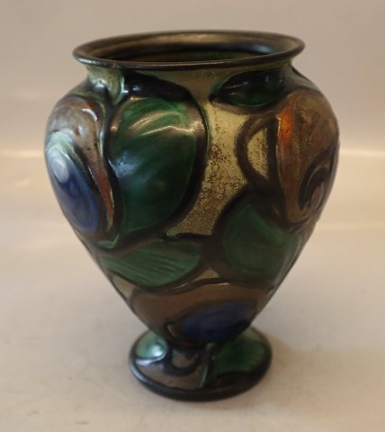 Kähler Design Vase med kohornsglasur 17 x  14 cm Signeret HAK