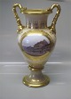 Bing & Grondahl Empire Vase with topographical motifs