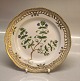 Flora Danica Danish Porcelain
20-3554 Anagallis coerulea Schreb. Stand for Small Round Fruit Basket/Pierced 
Lunch Plate New # 635. (From the year 1975) 9"