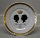 Royal Copenhagen Royalty Plate celebrating the birth days of Danish Queen Ingrid 
and her Daughter Margrethe II of Denmark
