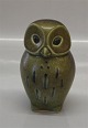 SOLD Danish Art Pottery Knud Basse Owl  13 cm Signed KB