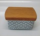 582 Butter box with wooden lid 8.5 x 13 x 10 cm Cordial Grey Nissen Kronjyden 
B&G Quistgaard  Stoneware