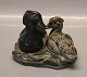 Royal Copenhagen Art Pottery birds 21919 RC Tufted Duck group, Knud Kyhn, June 
1962 12 x 20 cm