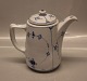 Blue Fluted Danish Porcelain 2217-1 Coffee pot ca 20 cm