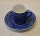 BLUE B&G Porcelain 106 "High" 6.1 cm espresso cup (461) and 108 b saucer 12 cm
