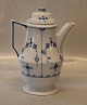 Antique Coffee pot ca 1850 Blue Fluted Danish Porcelain