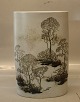 Stor Aluminia kunstfajance  1081-5407 Kgl. Aluminia Diana Stoneware vase 30 x 20 
x 14 cm