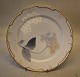 Art nouveau  4 stk Gamle Kongelig Dansk porcelæns tallerkener 22.5 cm med 
guldkant
