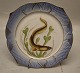 1212-3002 Fish Platter 24 cm Anguilla vulgaris (European eel)  #19 Blue Fish 
Plate Royal Copenhagen 
