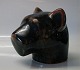 B&G Art Pottery B&G 7027 Panther head 17.5 cm Agnethe Jorgensen
